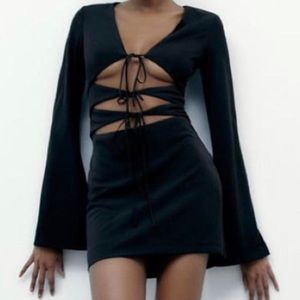 Size small bell sleeve cutout Zara dress